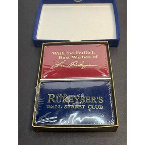 Louis Rukeyser's Wall Street Club double deck of cards new